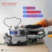 出口型气动打包机 塑钢带打包机PP塑料带自动捆扎机免扣热熔厂家