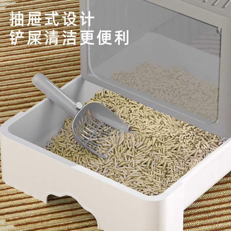 特大号除臭猫砂溅盆子屎猫全封闭式猫超盆防外沙盆防臭厕所大号猫