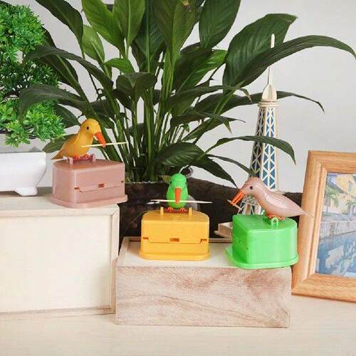3pcs Plastic Toothpick Box Delicate Toothpick Jar Vintage