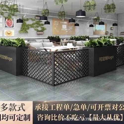 镀锌钢花箱组合成品不锈钢花槽户外花槽组合售楼部花箱制作源头厂