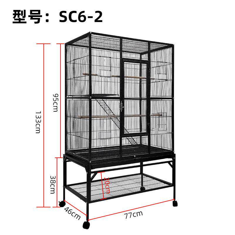 新款直销直供金属鸟笼 铸铁鸟笼 多功能宠物笼 群鸟笼 鹦鹉笼子