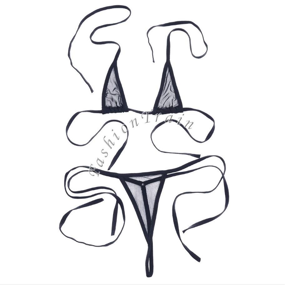 net lingerie thong sexy tulle swimsuit micro women Sexy