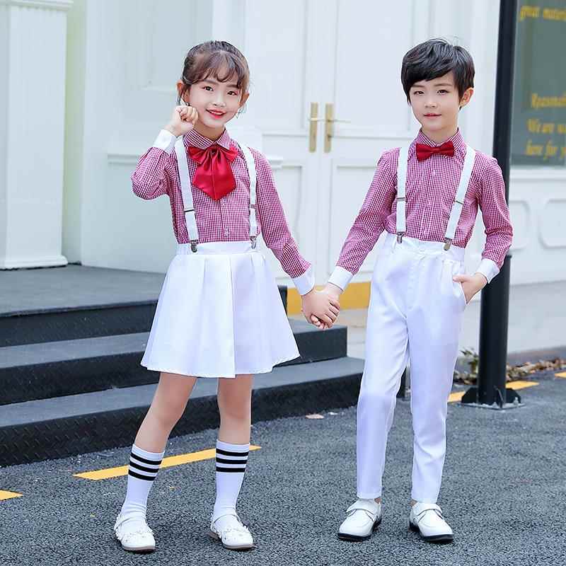 正品六一儿童合服唱演出服男女童表演小合套装幼儿园学生大唱团朗