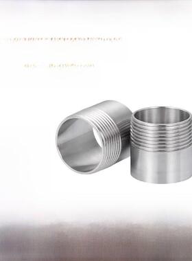 304不锈钢单头丝直通外螺纹水管焊接对接头6分DN50头4分外丝水管