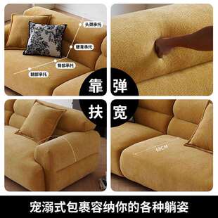 复古山谷布艺沙发小户型墨绿色魔图花瓣雪尼尔直排沙发中古风 法式