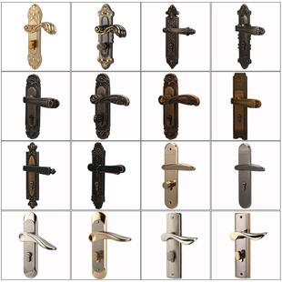 58型连体门锁铝合金锁具金色5845室内房门锁锌合金欧式 木门执手锁