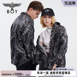 罗马古阵BOYLONDON秋冬男女同款做旧时尚潮牌长袖衬衫N48005