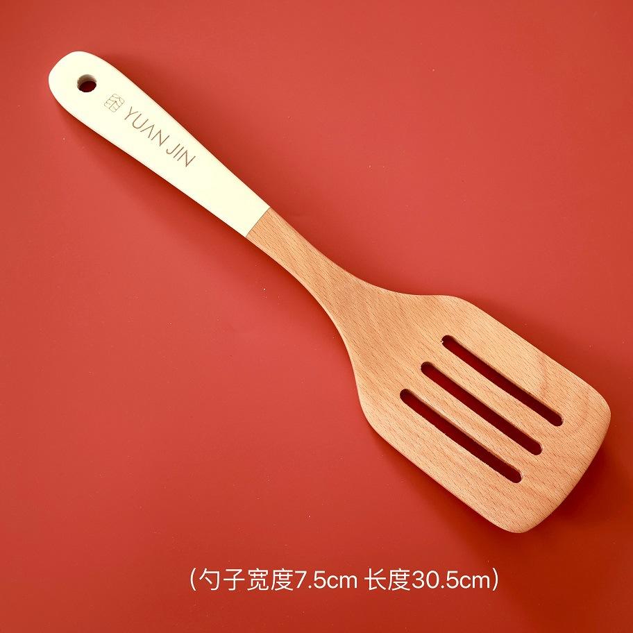 木铲不粘锅专锅铲木柄把炒菜铲木勺汤勺无漆无蜡厨具套装饭勺煎铲
