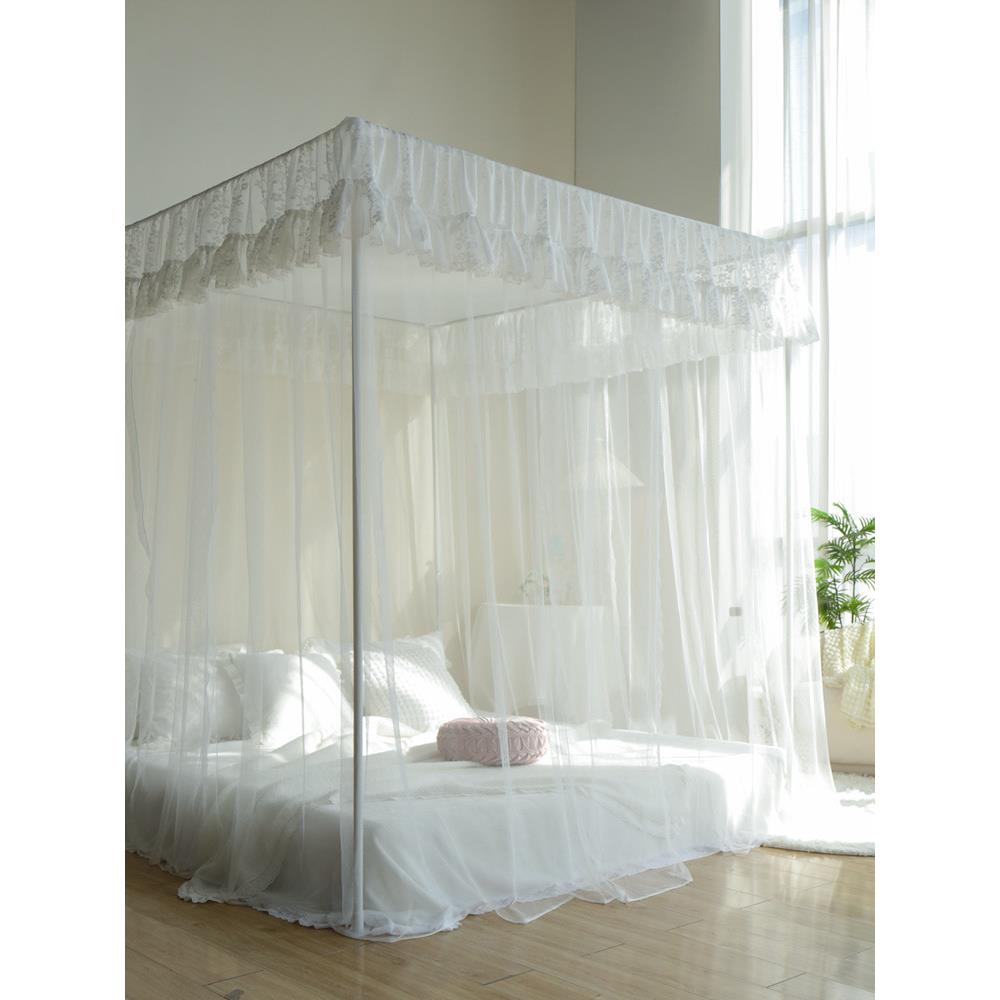 新款帐家用卧室蚊帐51F975979H米8x2米白色落地蚊1米床儿童公主蚊