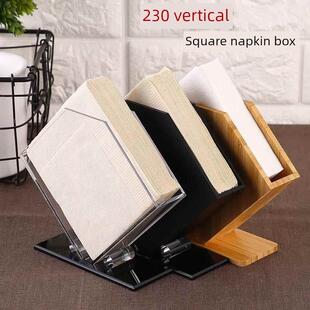餐巾纸盒正方形定制印logo方巾抽纸收纳架奶茶餐厅饭店专用纸巾盒