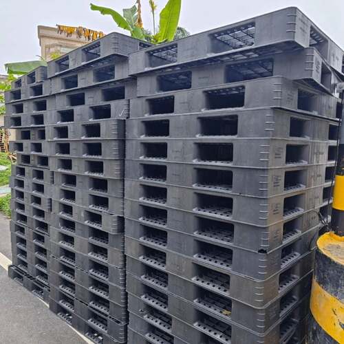 微瑕网格田字塑料托盘叉车垫板卡板地堆架货架托收纳承重四面进叉