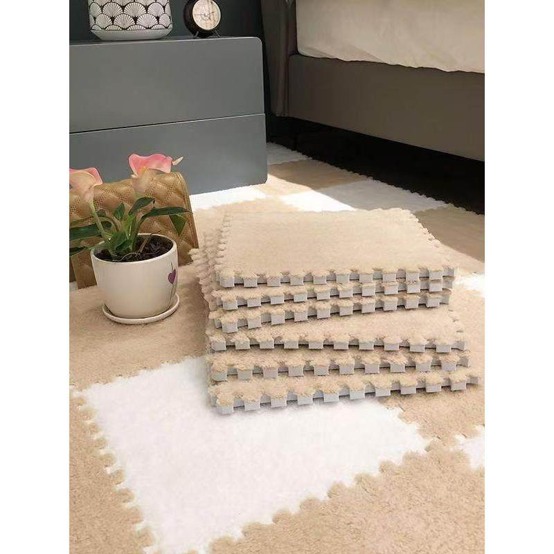网红毛毛床边地毯卧室全铺少女房间整铺榻榻米客厅隔音拼接泡沫垫,居家布艺,地毯,淘宝优惠券,粉丝福利购,淘宝优惠卷