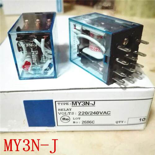 MY3NJ MY3N-J 小型中间继电器 AC220V DC24V 11脚 三开三闭 带灯