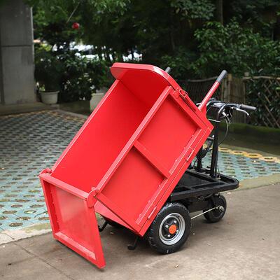 建筑工地电三XSM动轮车翻自卸小型泥砂浆室内运输灰斗车农斗混用