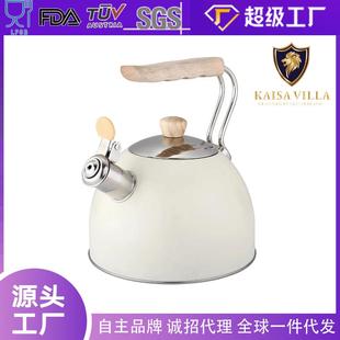 包邮 亚马逊跨境水壶高级感不锈钢鸣笛烧水壶家用高颜值鸣音壶
