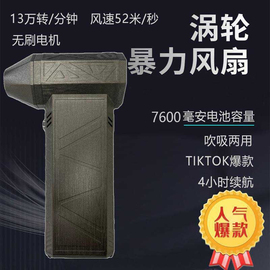 Turbo Fan跨境暴力风扇TIKTOK手持涡轮风扇大功率吹风机吹吸尘器