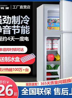 小鸭冰箱小型出租屋家用大容量双开门宿舍一级能效小冰箱省电冰柜