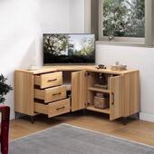 墙角转角电视柜储物柜靠墙角柜三角老式 拐角组合柜客厅电视柜新款