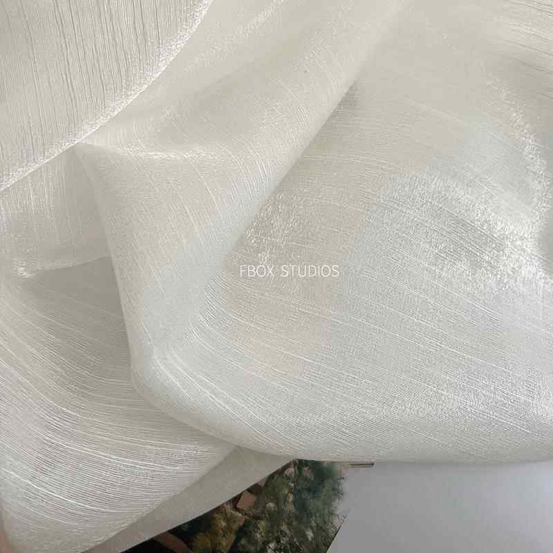 梦幻流星纱透光不透人ins纱帘半遮光卧室窗帘窗纱阳台透气纱帘