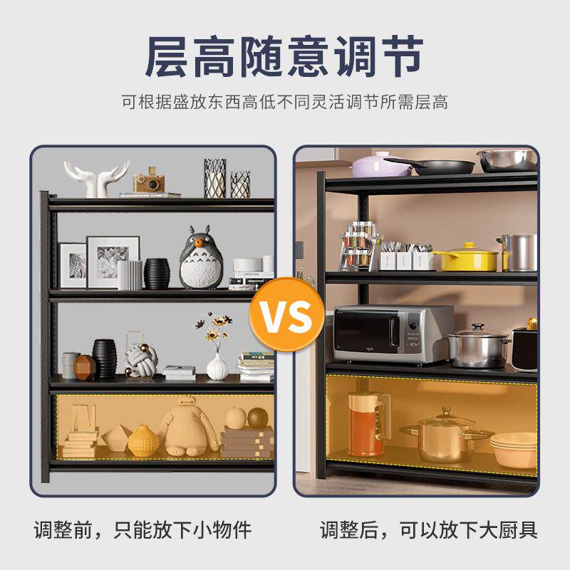 货架置物架展架家室厨房收纳架用角钢仓落储超市地储藏内葫芦孔