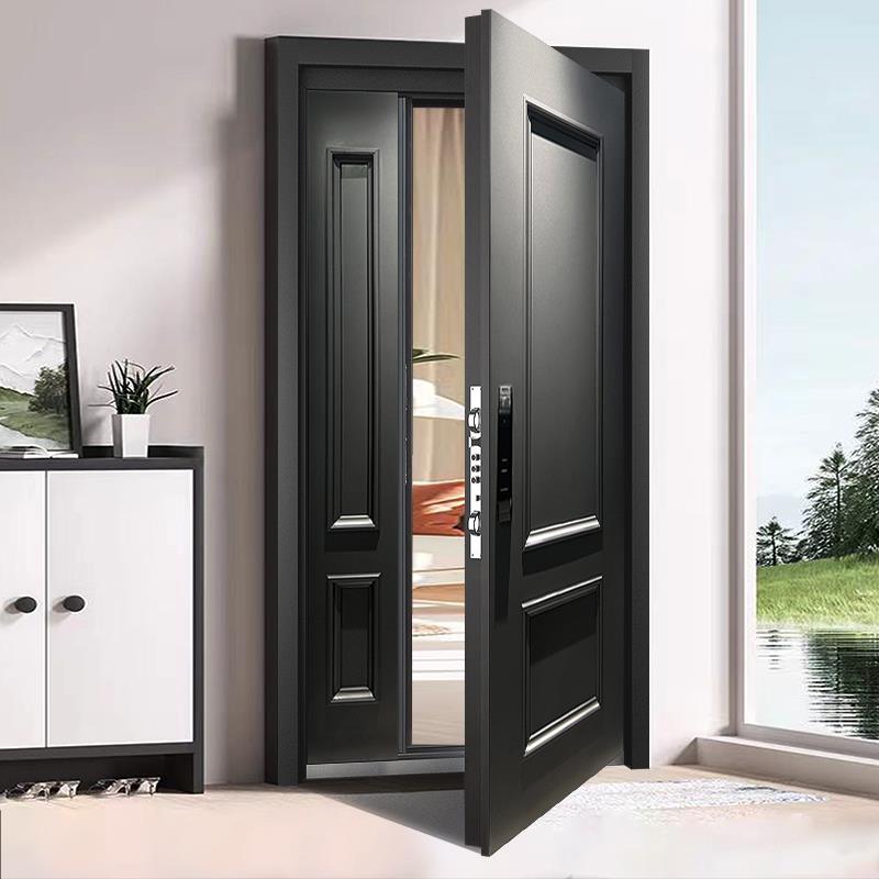 法式入户门防盗门子母门别墅大门双开门进户门现代家用定制铸铝门