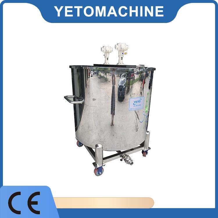 亚拓1000L 气动分散搅拌罐 316L单层液体分散锅 简易 香水制造机