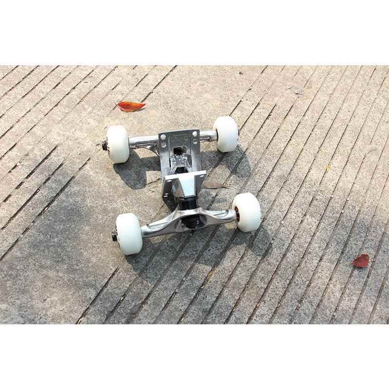 成人滑板桥双翘板5in支架5英寸52x30轮子101A高弹轮套餐