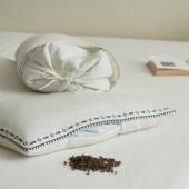 简约刺绣棉麻高山苦荞枕四季 老少皆宜护颈椎透气助睡眠平枕枕芯 款