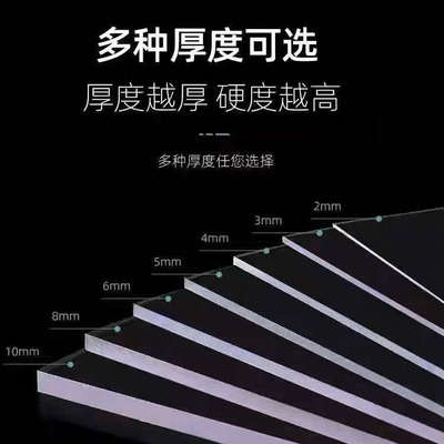高透明亚克力板有机玻璃隔板挡板透明塑料板PC耐力板加工尺寸定制