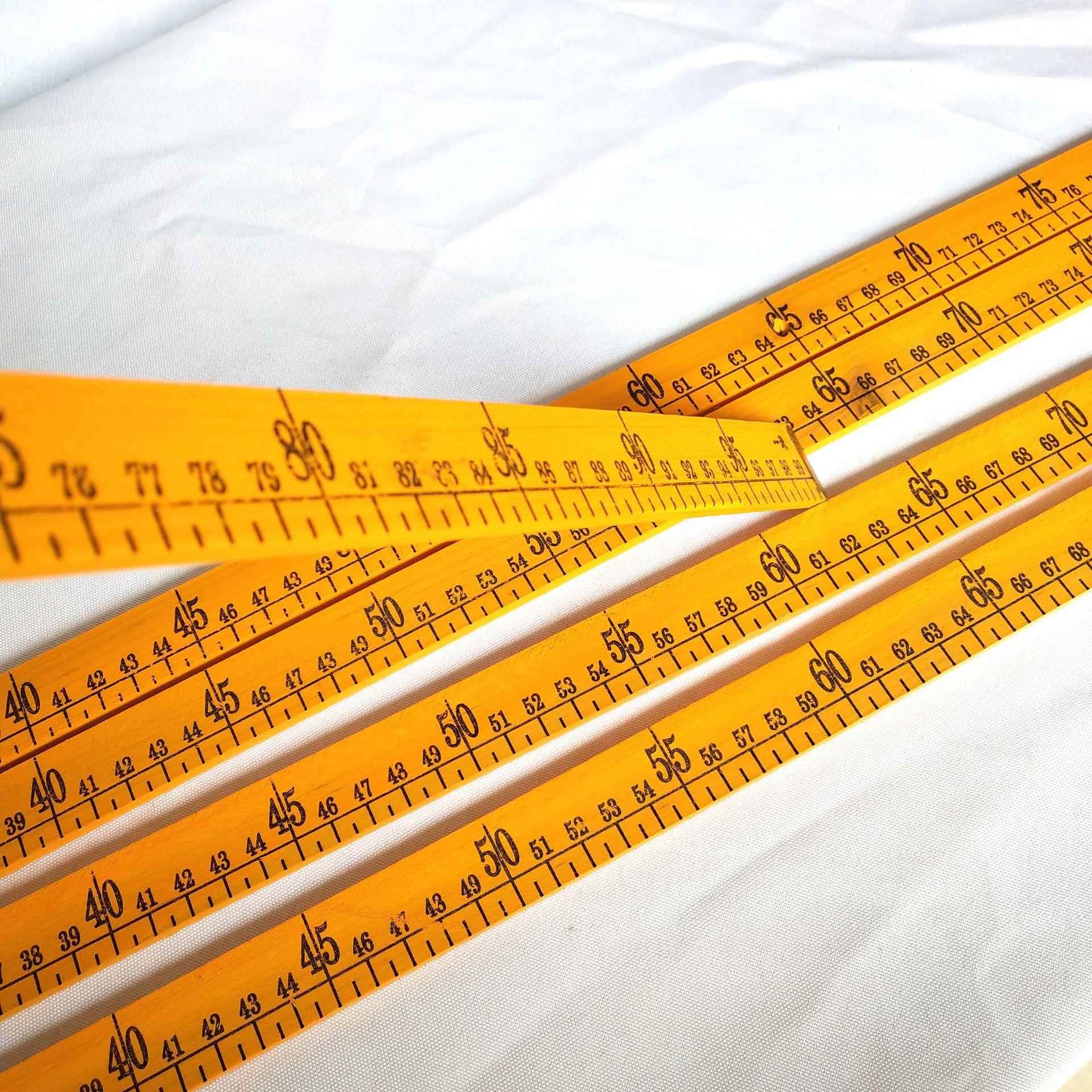木直尺家用教学木头尺子1米实木教学直尺缝纫用品裁缝量衣尺市尺