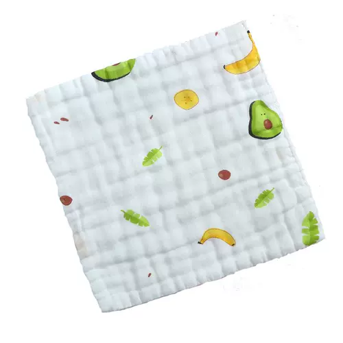 Детское полотенце для умывания для домашнего использования, детский марлевый милый летний носовой платок подходит для мужчин и женщин, хорошо впитывает воду