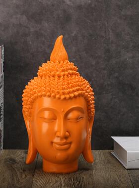 现代装饰佛头佛像树脂工艺品摆件客厅办公室玄关电视柜摆件配饰