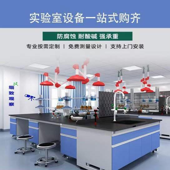实验室工作台面全钢操作台仪器边柜水槽化验台检测实验桌厂家定制图片