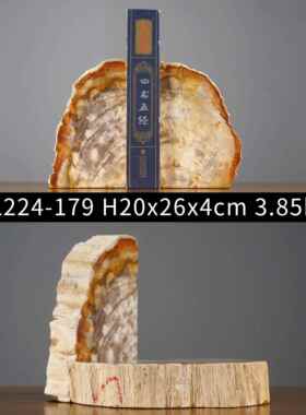 正品木化石立书柜送装饰新中品式书书房创意摆件办公室书档书靠礼