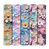 3D立体风印花薄款 1Yc44050 涤棉布或亚麻布手工diy面料包包桌布