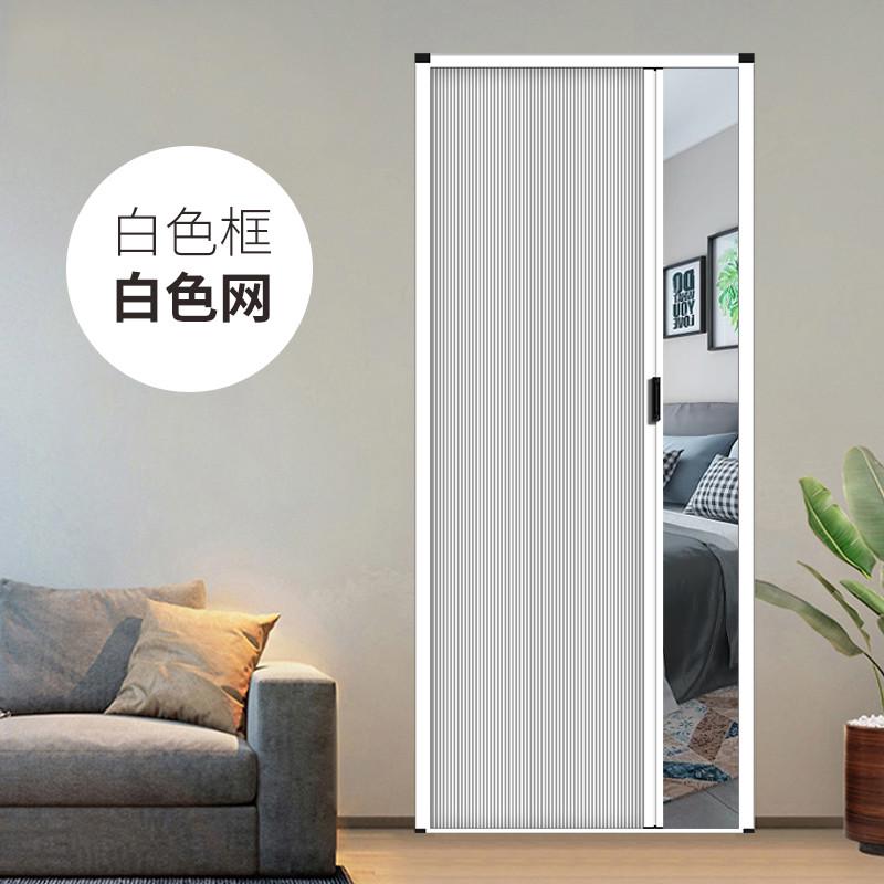 无轨门帘伸缩蜂巢卫生间厨房浴室移隔断推拉门门隐形隔断厕所折叠