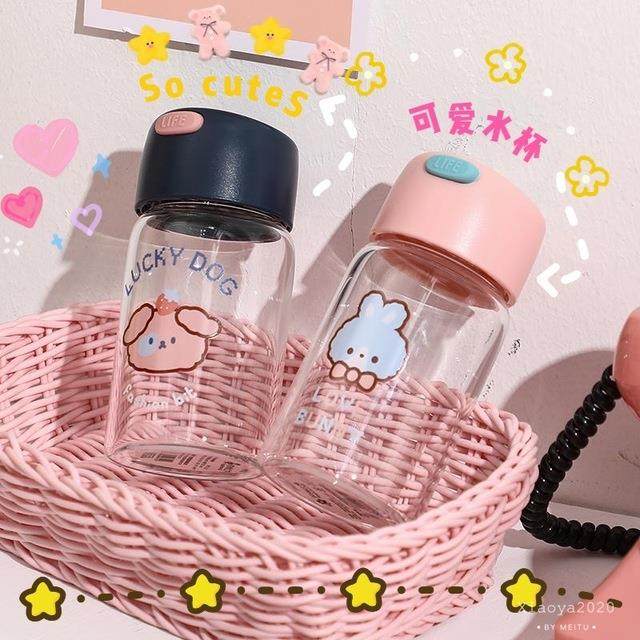 180ml迷你玻璃杯小清新女生小巧口袋高颜值水杯杯可爱便携小杯子