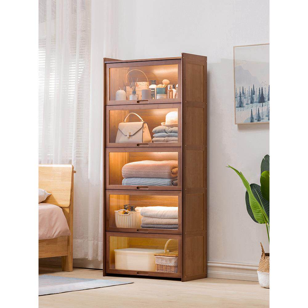 衣柜家用卧室放被子的专用储物柜简易衣橱出租房用实木小型收纳柜