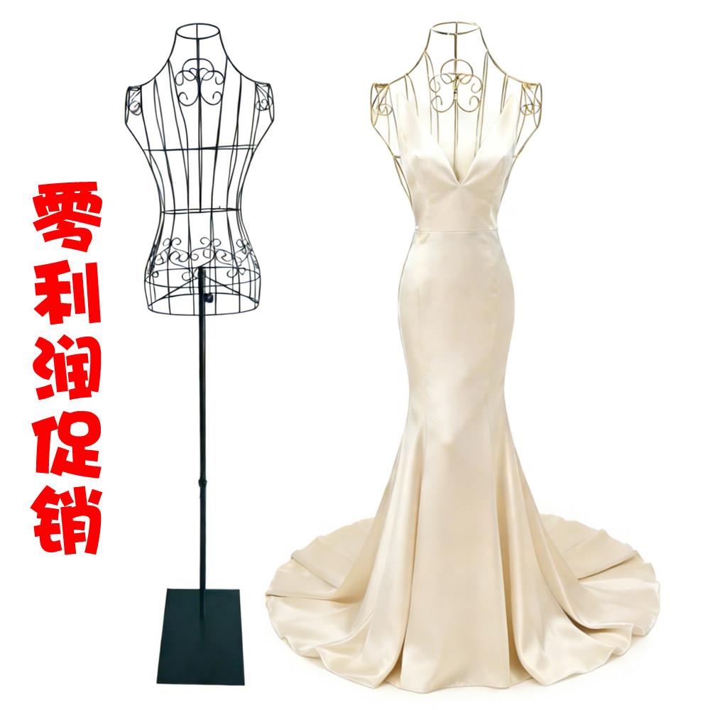 韩版铁艺婚纱礼服模特服装展示架成人女装衣架拍摄道具挂衣架ins