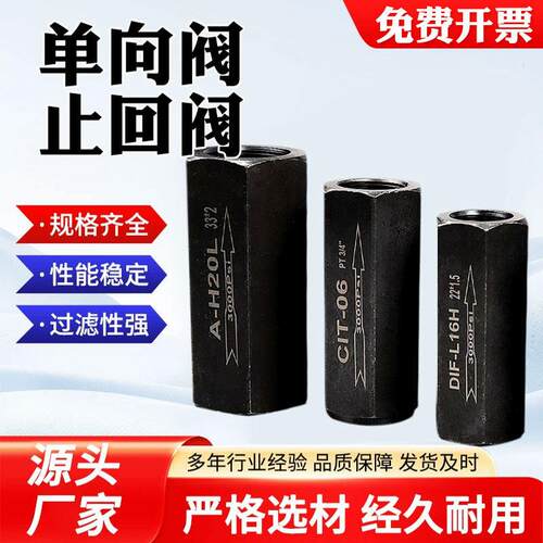 液压单向阀止回阀高压油管直通油压管安全阀逆止阀CIT-02DIF-L10H