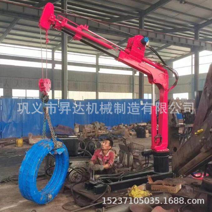 昇达机械一吨全液压车载吊机汽车改装随车吊全液压单臂起重机