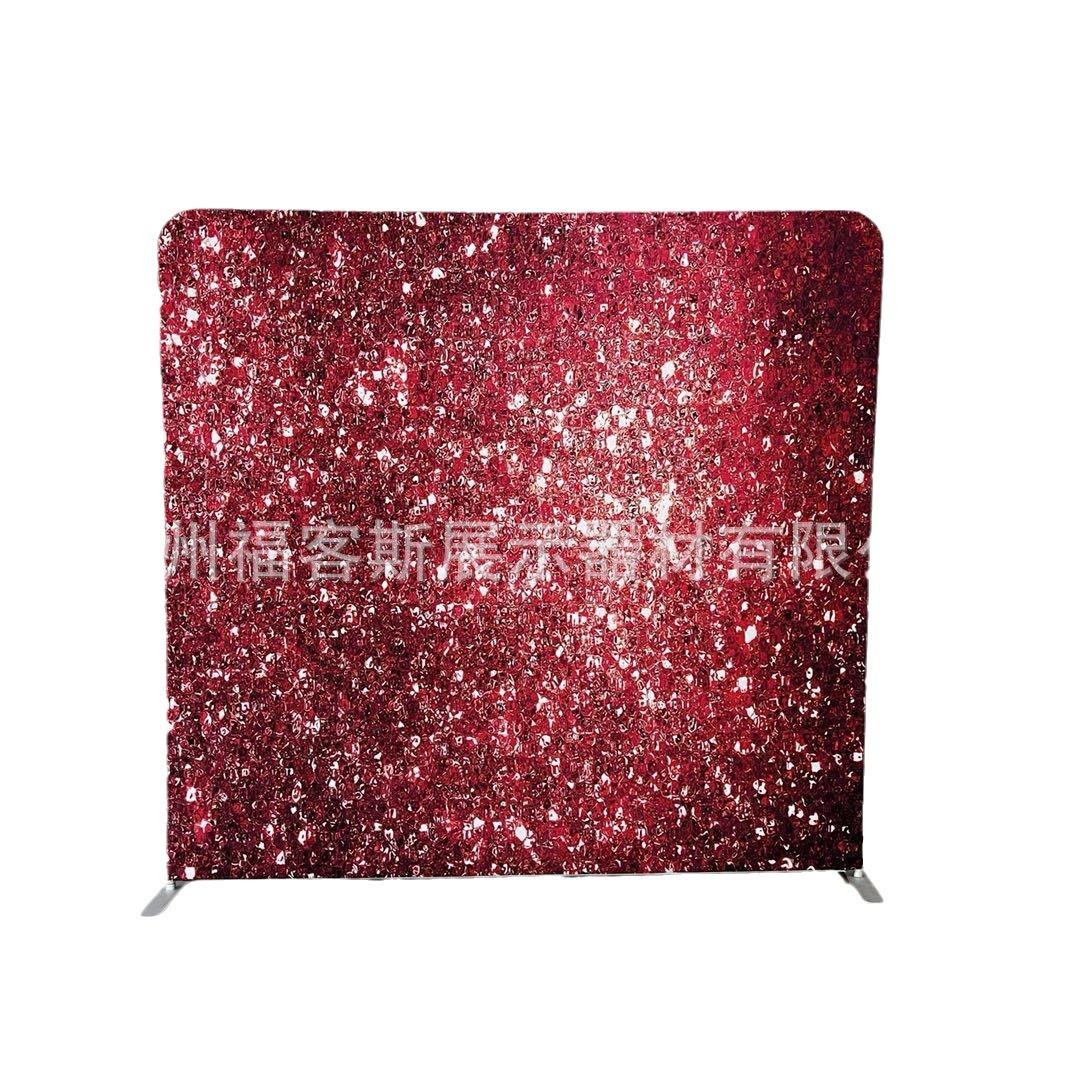 厂家直销儿童生日背景墙快幕秀铝合金双面展架婚礼摄影