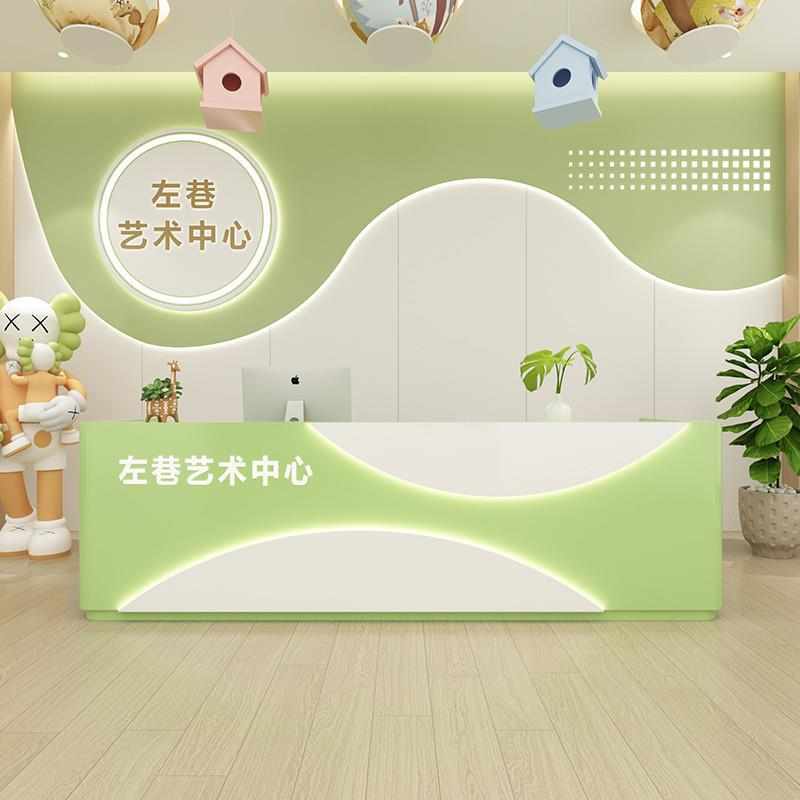 少儿舞蹈围棋社吧台创意美术前台艺术培训机构接待台书法班收银台