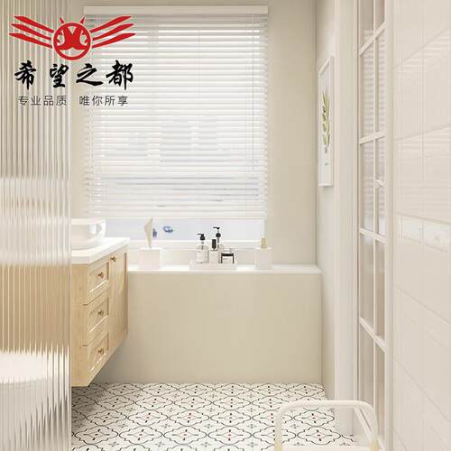 新款直销法式蝶恋花卫生间小花砖瓷砖300x600复古浴室洗手间墙砖