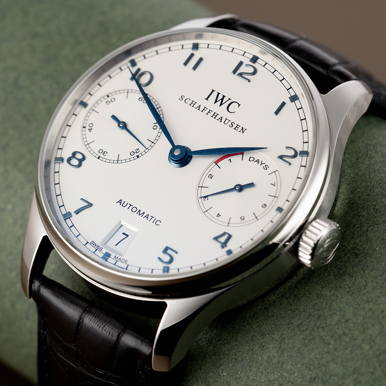 万国男表正品瑞士男士手表葡萄牙七日链自动机械表98新IW500107