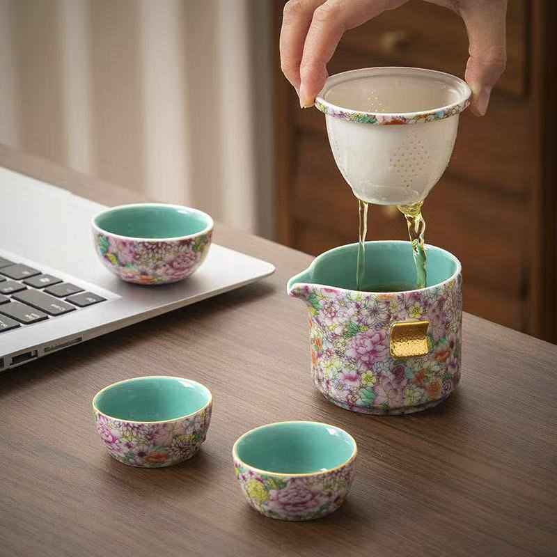 便携式茶杯茶具一人饮旅行套装外出携带包泡茶壶快客杯女生高颜值