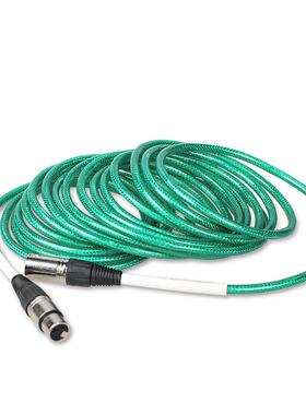 Blue Quad Cable四芯线缆(绿色) 无损高音质音频线 卡侬公母线