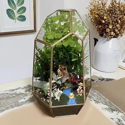 热带微雨林型缸复古环术保室带门玻璃花房艺花内盆器OCY皿微景观
