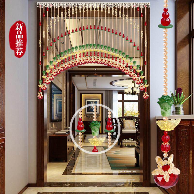 A31高级水晶珠帘孔水门子隔断风窗帘2025新款客A31鱼跃厅免打玄关