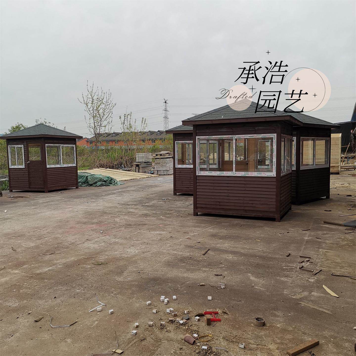 防腐木岗亭保安亭 户外小木屋景区售卖亭 木质保安亭厂家直销定制